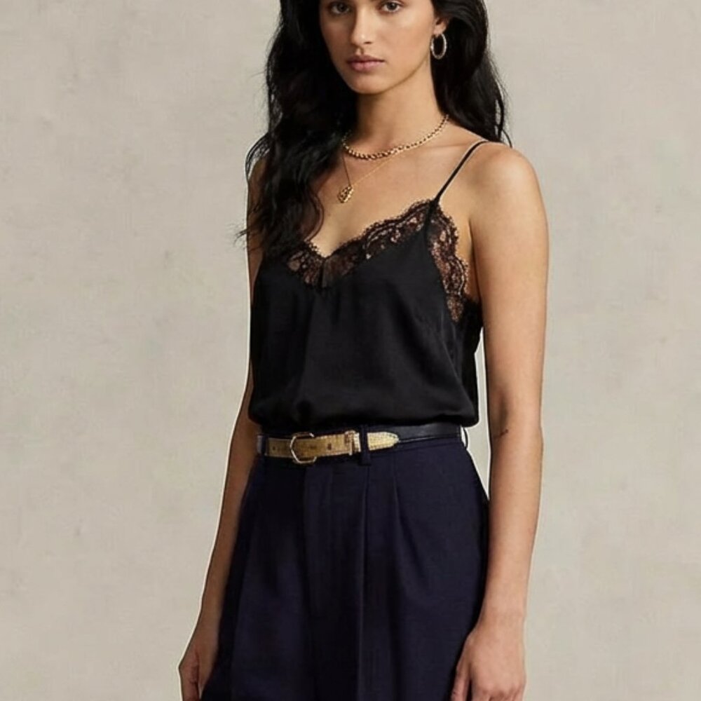 New, Polo Ralph Lauren Silk Lace Camisole - Picture 16 of 16
